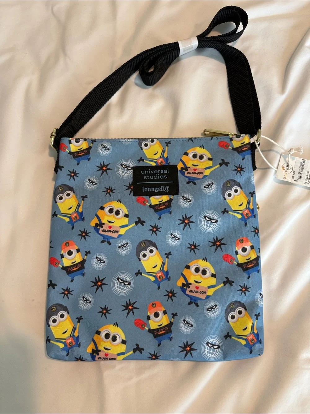 Loungefly Blue Minions Print Crossbody Bag